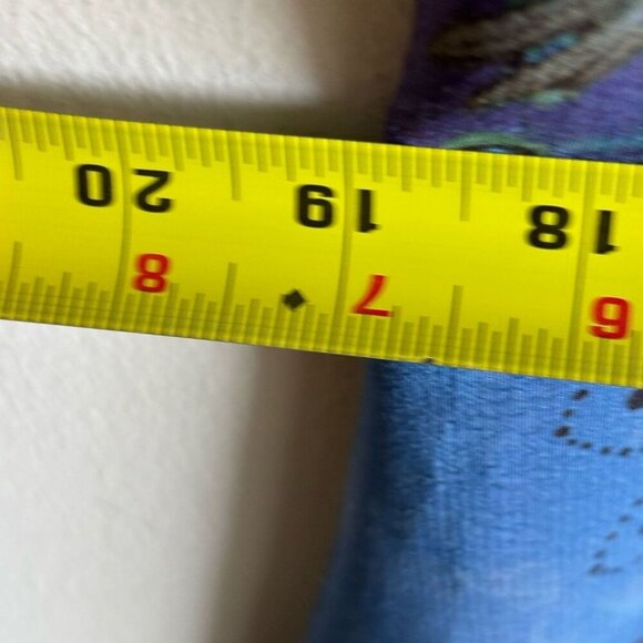 Desigual Womens Short Sleeve Exotic Forest Print Dress Blue Violet Size 38 - Picture 4 of 12